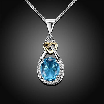Blue Zircon Vintage Bridal Jewellery Set Cubic Zirconia Wedding Jewelry Set - The Jewellery Supermarket